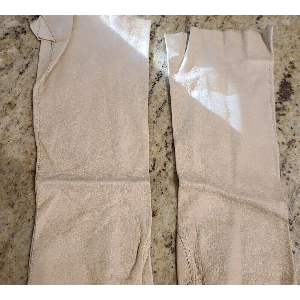 Vintage Size S Beige Kid Leather Formal 14